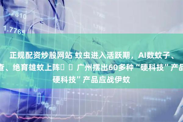 正规配资炒股网站 蚊虫进入活跃期，AI数蚊子、机器狗巡查、绝育雄蚊上阵⋯⋯广州摆出60多种“硬科技”产品应战伊蚊